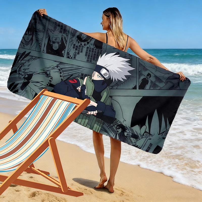 Kakashi Anbu Style Print Beach Towel, Large Soft Quick Dry Towel for Beach Camping Swimming