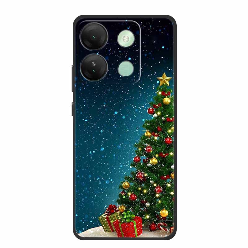 For Infinix Smart 7 HD Christmas Soft Case Silicone TPU Back Cover Phone Cases For Infinix Smart7 Plus X6516 Xmas New Etui Shell