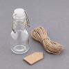BENECREAT 12-Piece 60ml Swing Glass Bottles, Mini, with 20 Price Tags, Clear Storage Bottles, Glass Water Bottles