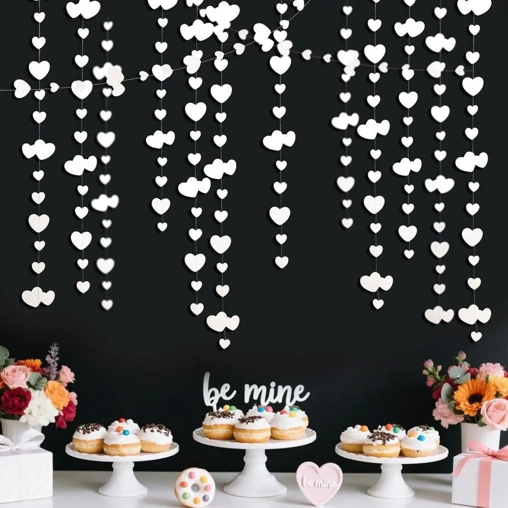 4m Hanging Love Streamer Romantic Glitter Wedding Garland Easy To Install Reusable Valentines Day Decoration Garland Mothers Day