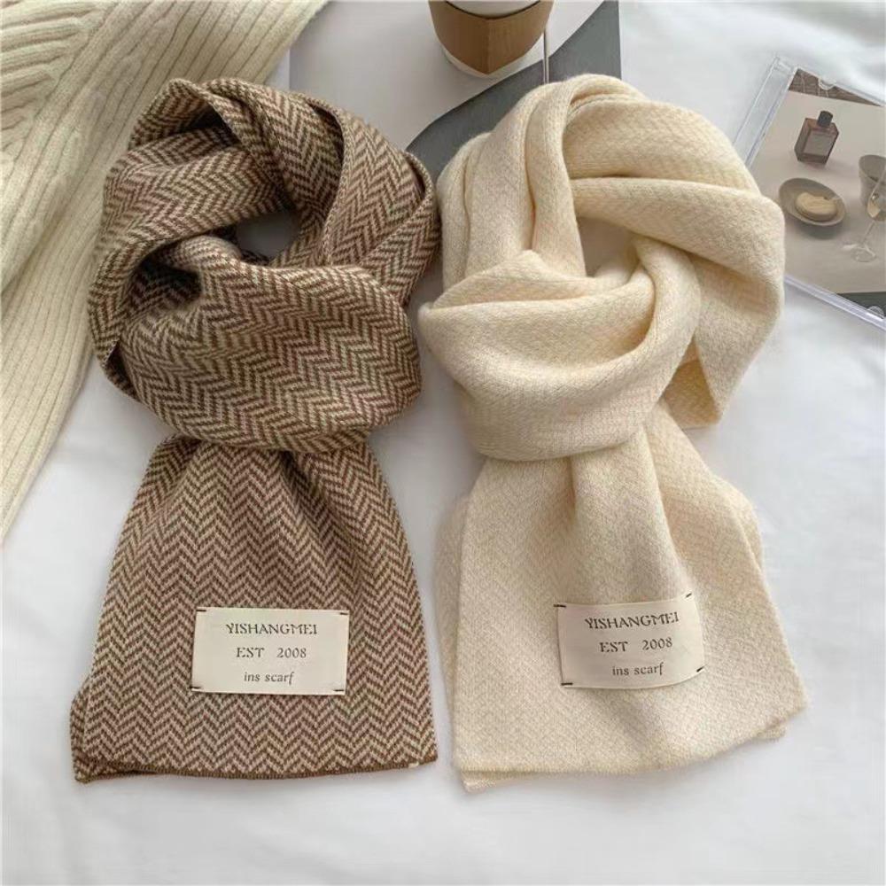 Keep Warm Knitted Scarf Stripe Pattern Long Scarf New Warm Scarves  Ladies