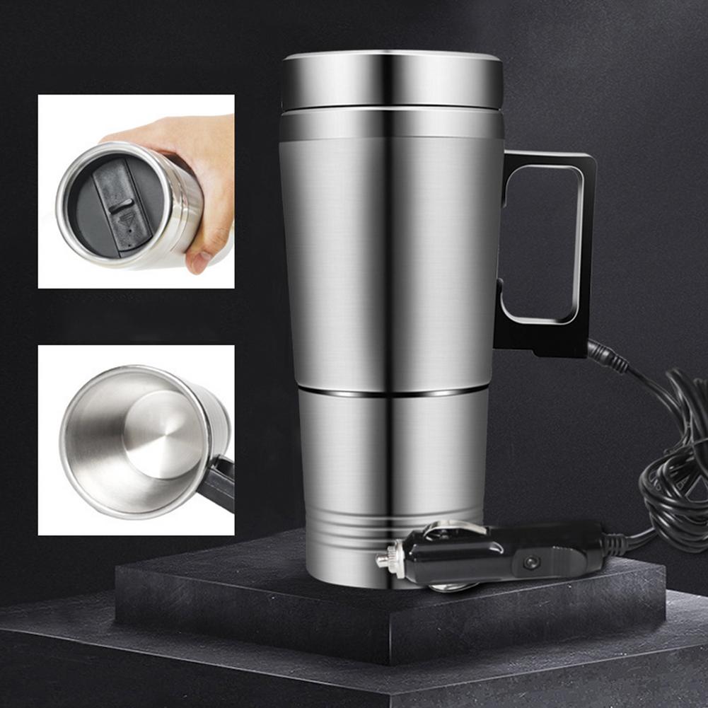 300ml 12V/24V DC Car Heating Cooling Cup Electric Car Kettle Safe Removable Travel USB Heating Cup for Car Winter Accessories
