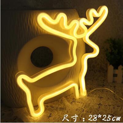 LED Neon Lights with Lightning Cloud Lights Planet Modeling Lights Love Christmas Night Lights