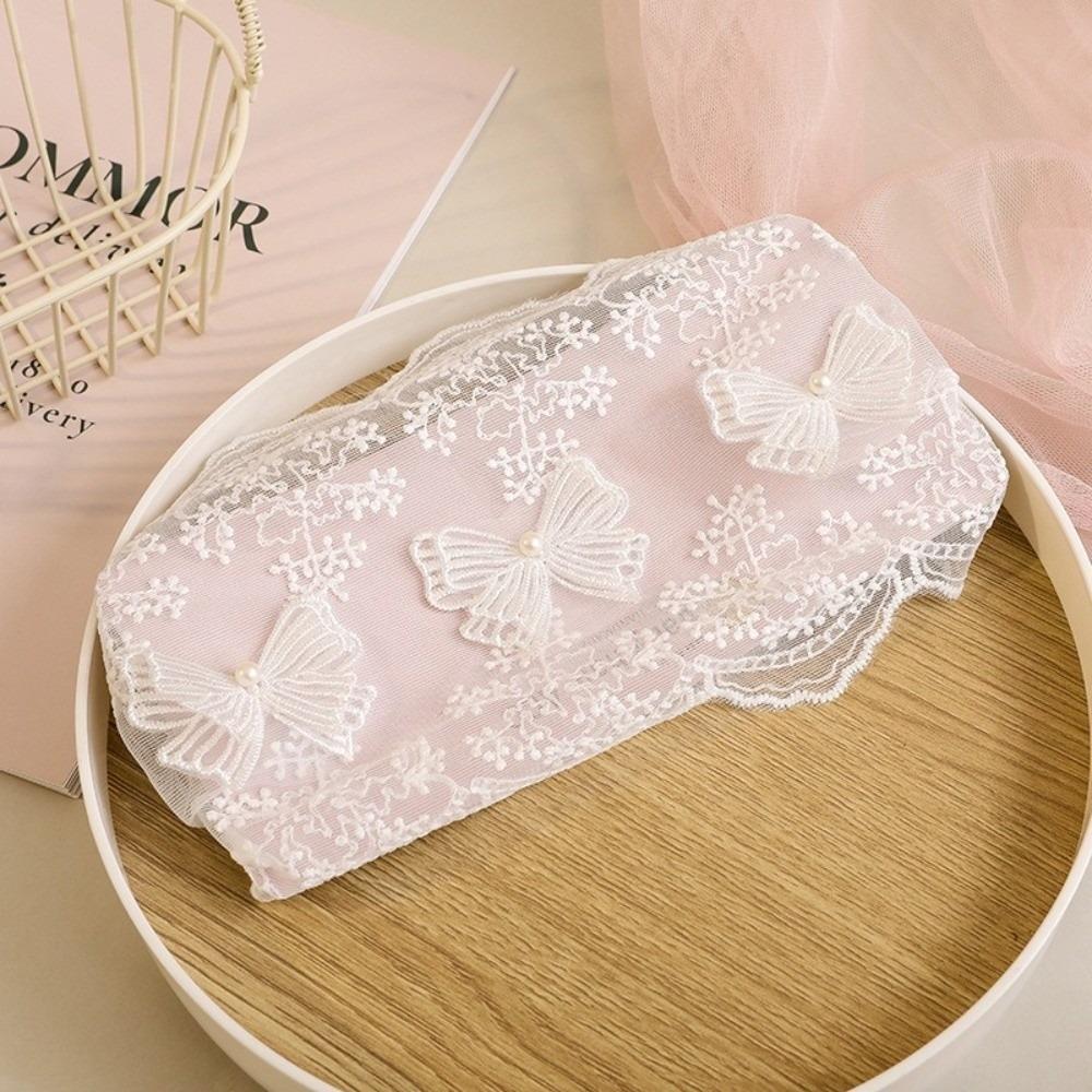 Hair Accessory Hollow Headband Elastic Lace Flowers Headwear White Cute Head Hoop Princess Girl