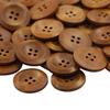 50Pcs Buttons 4 Holes Wooden Cloth Ornaments Round Decorative Button for Bag