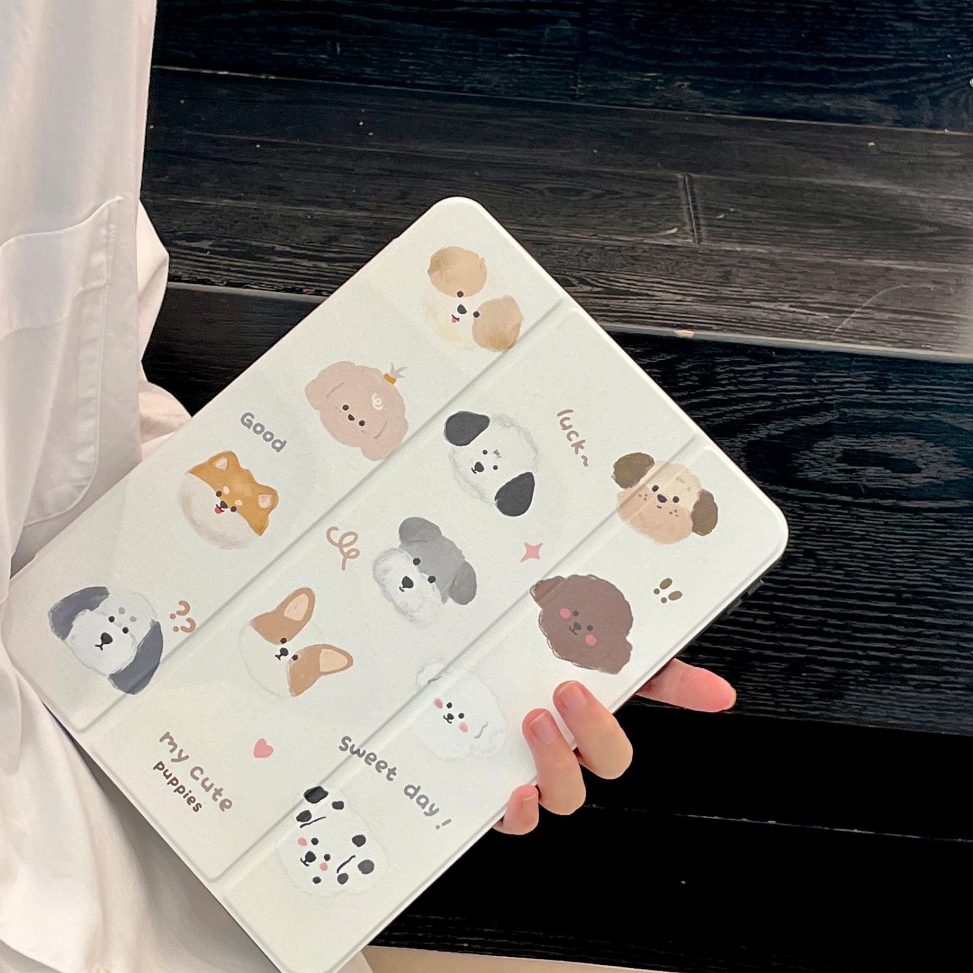 

Triple-Fold Acrylic Dog iPad Case for Air 5/Mini 6 Tablet Protection iPad mini 6/7 (8.3-inch)