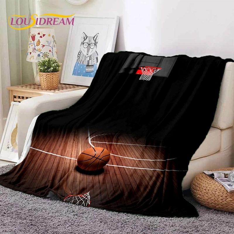 Nejnovější rám basketbalového hřiště Měkká flanelová deka na postele Ložnice Pohovka Piknik, Přehoz na přikrytí Venkovní volnočasový Spánek Dárek
