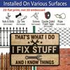 2D Flat Decorative Sign & Plaque - 1pc Vintage Aluminium Mechanic Workshop Decor - Funny Craftsman Quote "This Is My Job, I Fix Things, I Know