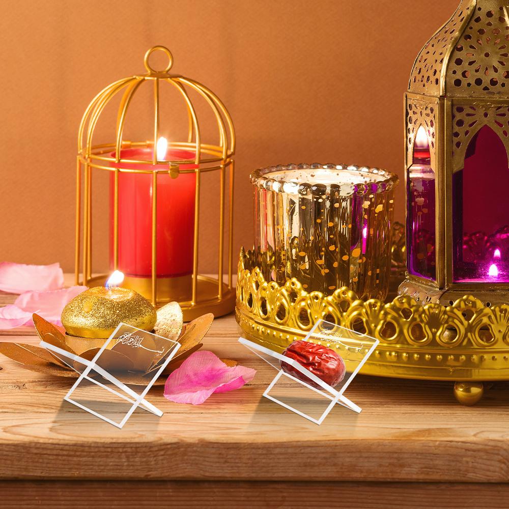2 szt. stojak na drobiazgi na Id al-Fitr, dekoracja Ramadanu, rodzinna dekoracja Id al-Fitr, islamska dekoracja Id al-Fitr prezent na Id al-Fitr