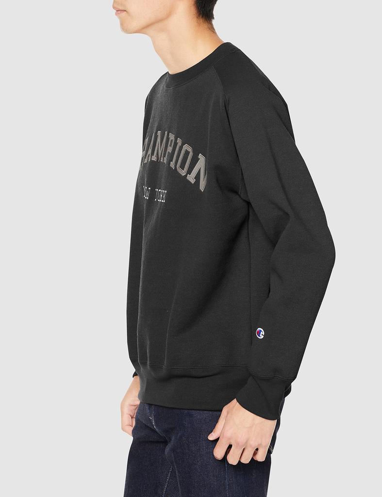 Champion Techweave Terry Crew Neck Long Odor UV Graphic Logo Size Size L Sweatshirt, Sleeve, Antibacterial, Resistant, Quick-Drying, Stretch,