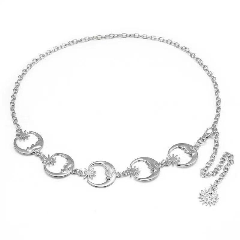 Women's Adjustable Sunflower Metal Waist Chain Accessory