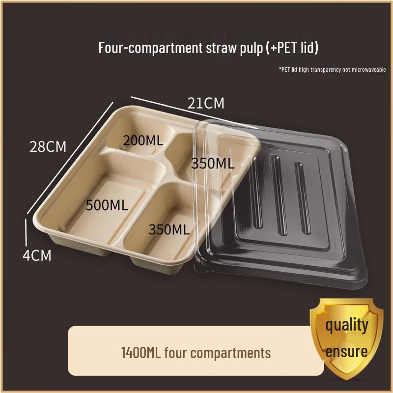 Disposable Pulp Meal Prep Container