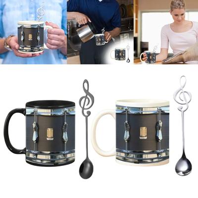 Vintage Tassen Lustig Weiß Schwarz Englische Trommel Kaffeetasse Schlagzeuger Geschenke Schlagzeug Geschenk Musiker Geburtstag Acrylglaswaren Tägliche Wasser Tasse