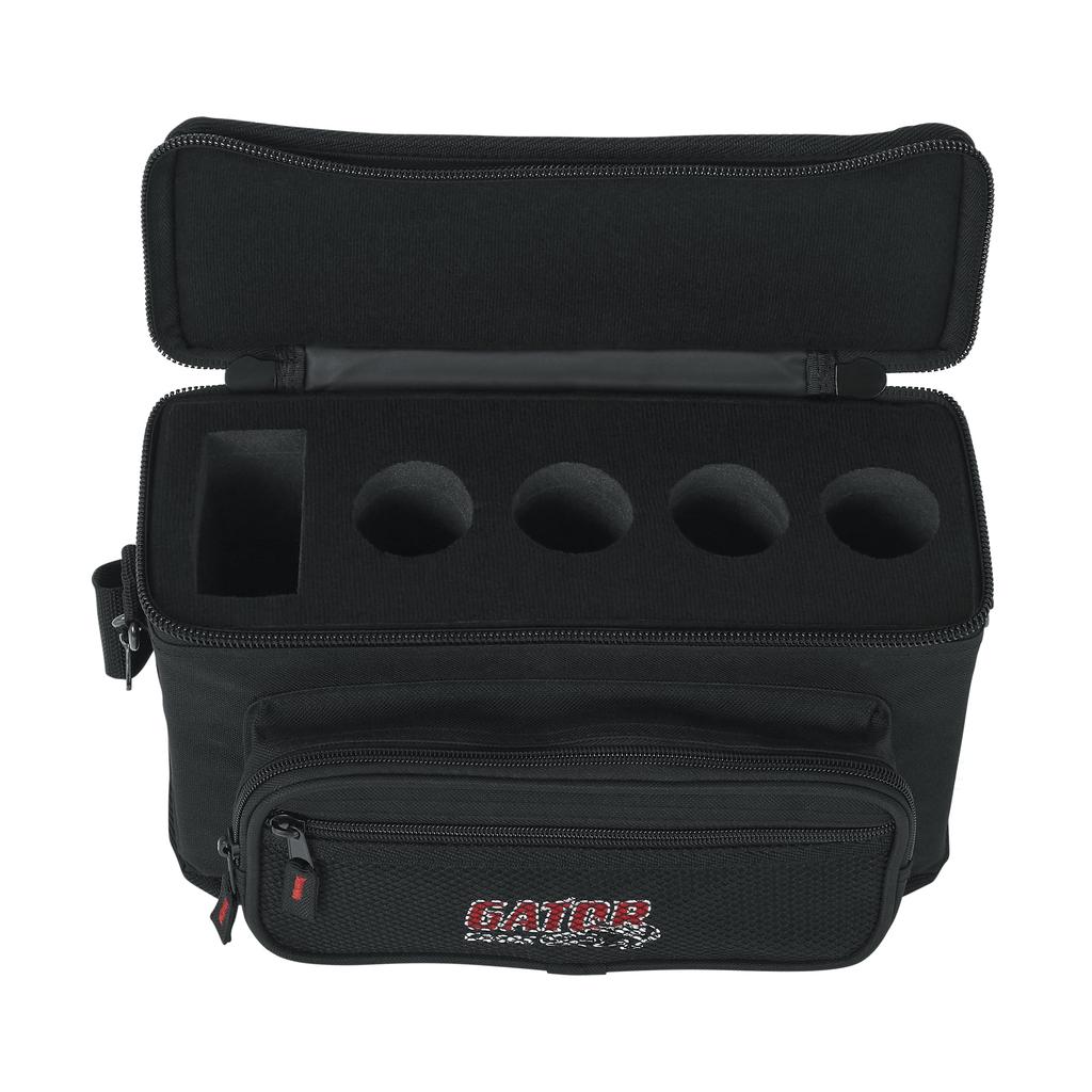 Gator Cases Nylon Carrying Bag for GM Series GM-4 Dynamic Microphones, Holds 4 [Shoulder Strap Included] [Official Japanese Product]