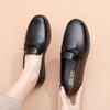 New Shoes, Leather Shoes, Spring and Autumn Soft-soled Non-slip, Middle-aged Women's Single Shoes, Flat-soled Work Shoes, Elderly Shoes