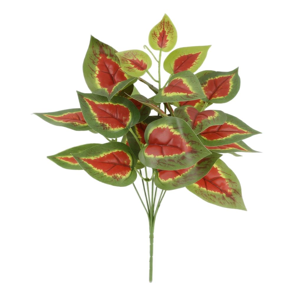 Pianta Artificiale da Esterno Resistente ai Raggi UV Stelo Foglia in Seta Sintetica Verde Decorativo Realistico per Casa Ufficio Giardino Esposizione