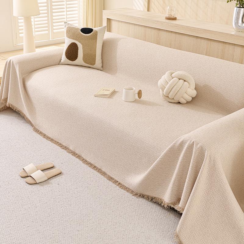 High-Density, Anti-Scratch, Pure Color Sofa Cover Blanket - Thickened, Non-Slip Protection