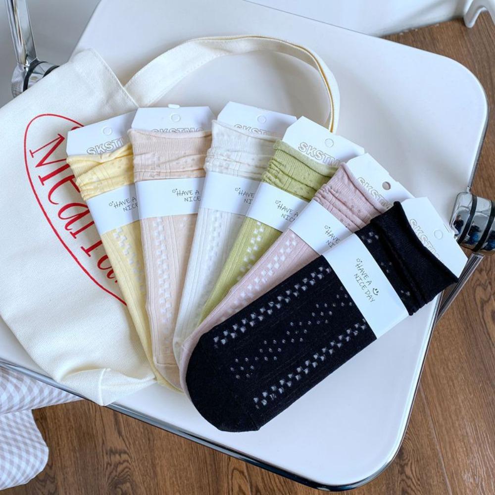

Solid Color Fashion Comfortable Transparent Glass Silk Hosiery Women Thin Socks Korean Style Socks