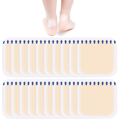 KALOLINNA Foot Protection Pads, 20-Pack, Anti-Blister Tape, Waterproof, Strong Adhesive, Cushioned, Anti-Friction, Shock Absorption for Heels, Toes, a