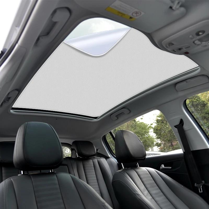 Car Anti-uv Electrostatic Adsorption Sunroof Sunshade Suede Fabric Auto Heat Insulation Skylight For PEUGEOT 308 2014-2020
