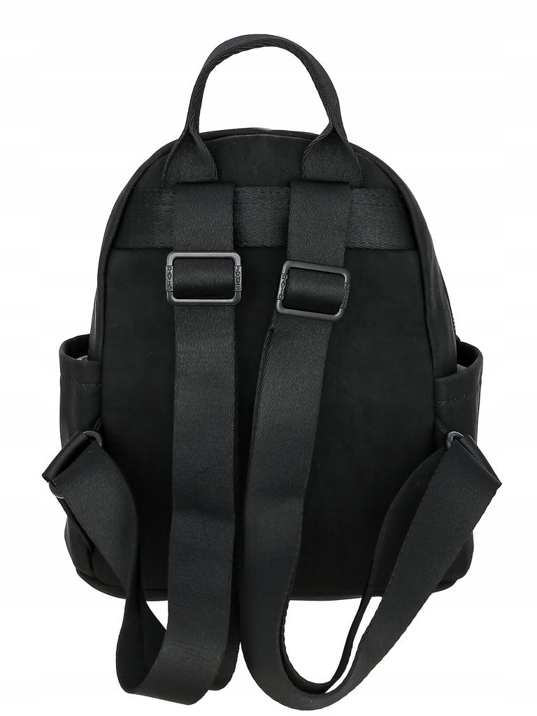 David Jones Women's Small City Backpack, Eco-leather, Black