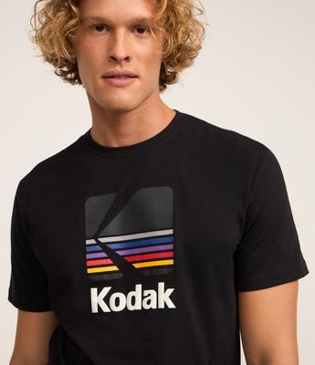 T-shirt in Cotone Stampata Comfort Kodak con Stampa Nera Kodak Duaflex Donna Uomo Oversize Y2k Cotone Larga Abbigliamento Femminile Maschile