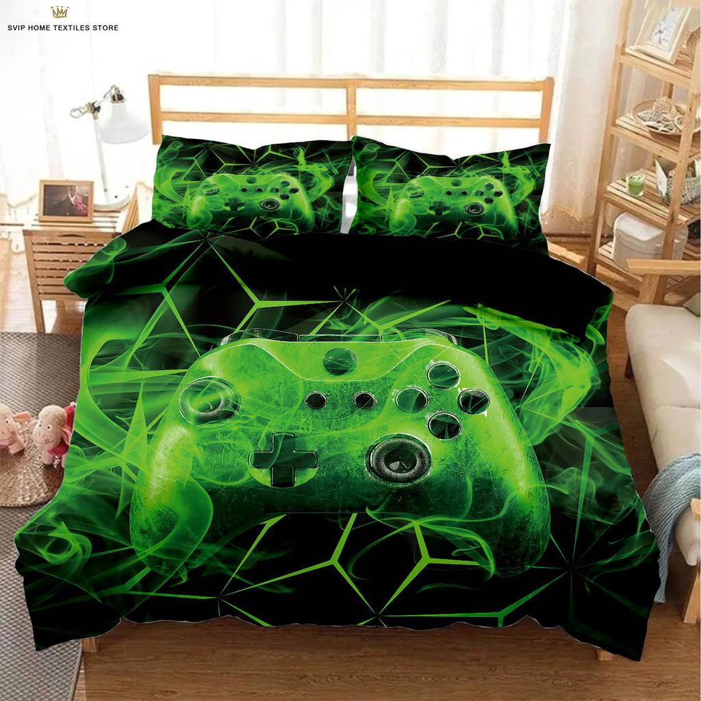 Starry Sky Game Controller 3d Stereo Printing Quilt Cover Bedding Set 100% Polyester Duvet Cover Pillowcase Three-Piece Set