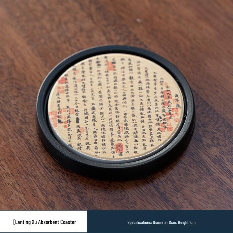 Chinese Style Ceramic Tea Coaster - Kung Fu Tea Ceremony Heat Insulation Cup Mat & Stand Accessories