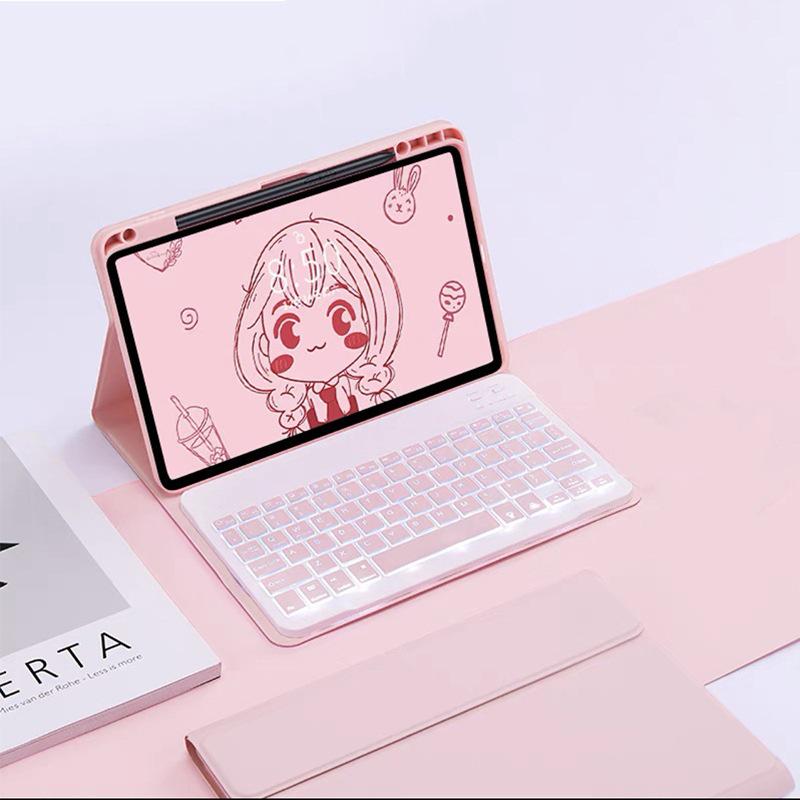 Compatible with Xiaomi 78pro Bluetooth Keyboard, Leather Case for Redmi Pad 2 with Pen Slot, Protective Shell for 12.1 Inch Tablet.