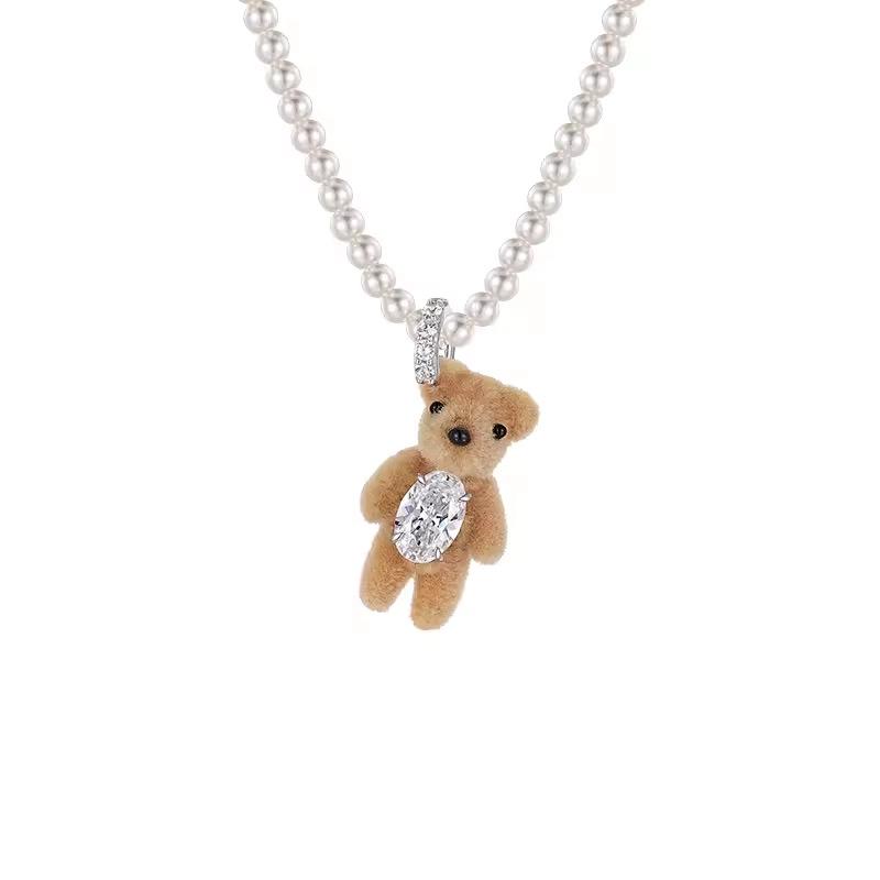 Mini Bear Paradise Series Pearl Necklace Women's 2026 New