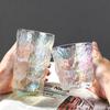 300ml/380ml Modern Colorful Glass Cup Juice Tea Cold Drink Cups Cocktail Glass Drinking Glasses Glacier Wine Glass Holiday Gifts
