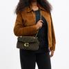 Coach Tabby 26 Bronze Hardware Split Leather Crossbody Shoulder Bag Medium Women's Olive Green