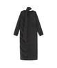 Teulimingbeodeu Scarf Shirring Long One-Piece [ Charcoal ]