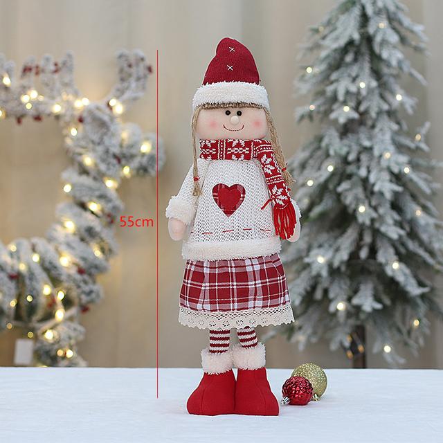 60CM Large Santa Claus Dolls Ornaments Standing Santa Figurine Doll Christmas Home Decoration Kids Gift navidad home decor