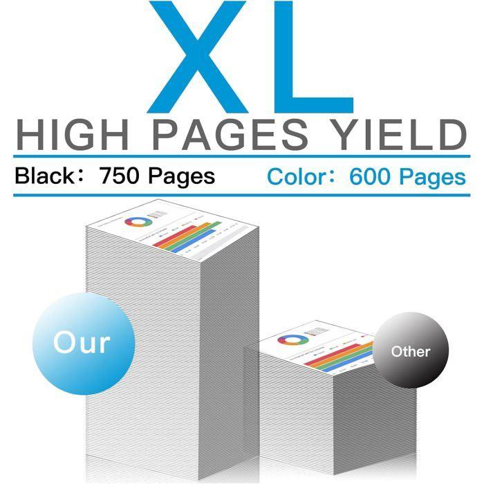 Tintenpatrone - 305 XL - Kompatibel mit HP - 600 Seiten schwarz - 450 Seiten Farbe - 2er-Pack