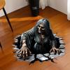 Halloween Scary Witch Floor Stickers Self Adhesive Removable Waterproof Wall Decals For Home Bedroom Door