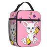 Custom Gatomon Insulated Lunch Bag for Outdoor Picnic Adventure Anime Portable Cooler Thermal Lunch Box Unisex