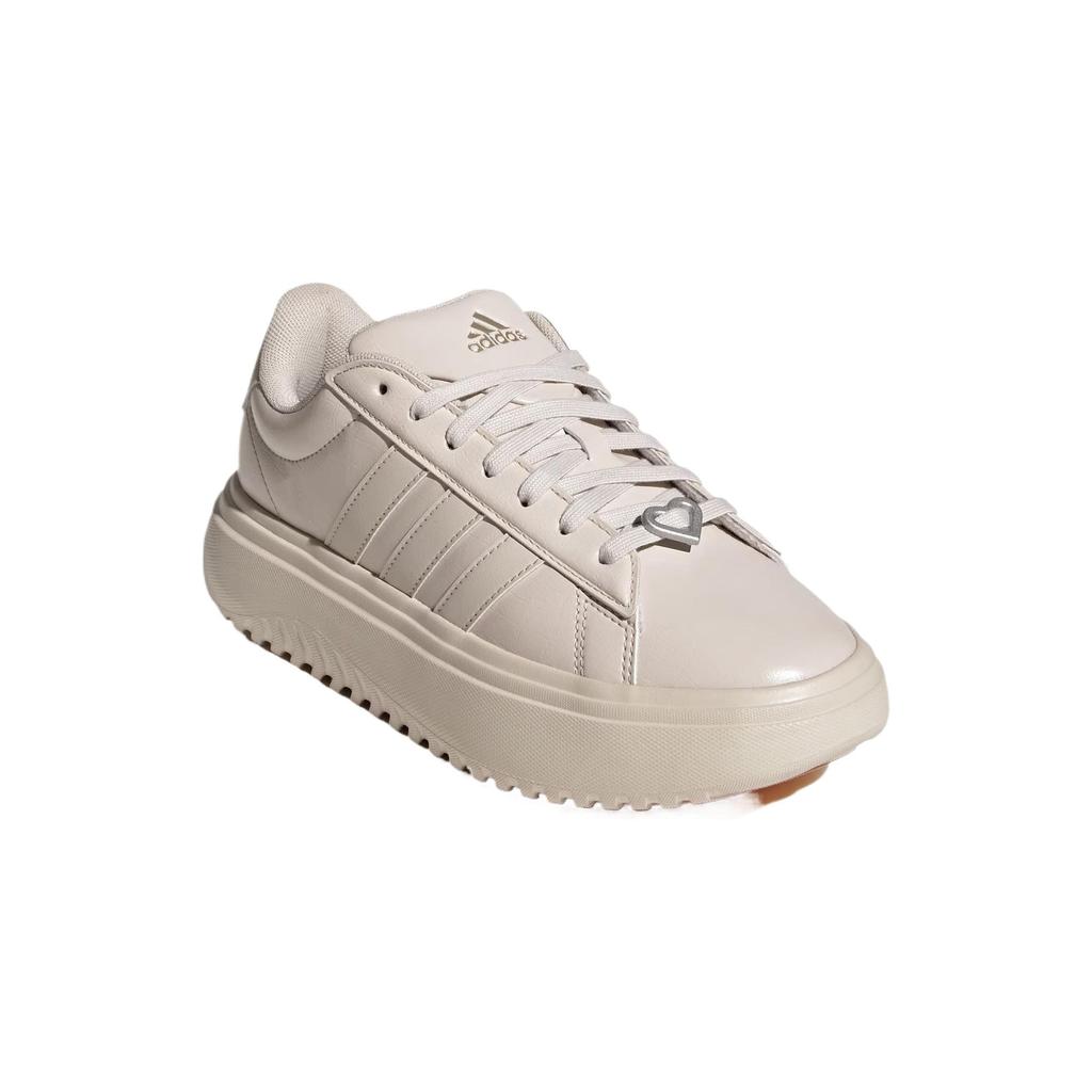 Adidas Grand Court Platform Versatile Durable Low-Top Tennis Shoes Women Sneakers Earth-Brown JH8667