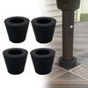Set of 4 Conical Rubber Spacers for Parasol Table Hole Ø Pole ≤3.8 Cm (5.1–6.3 Cm)