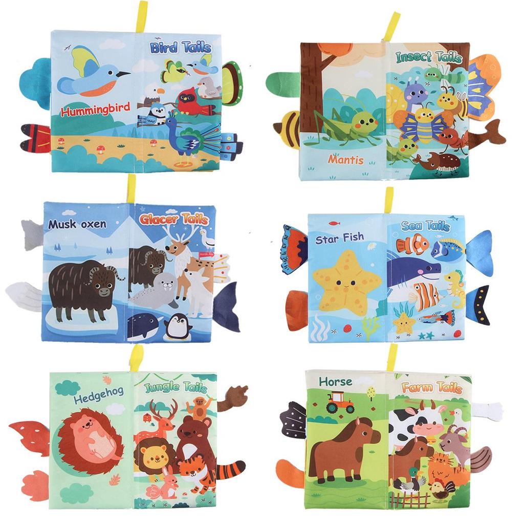 Large Children's Educational Puzzle Cloth Book: Sea, Land, Air Animals with Sound