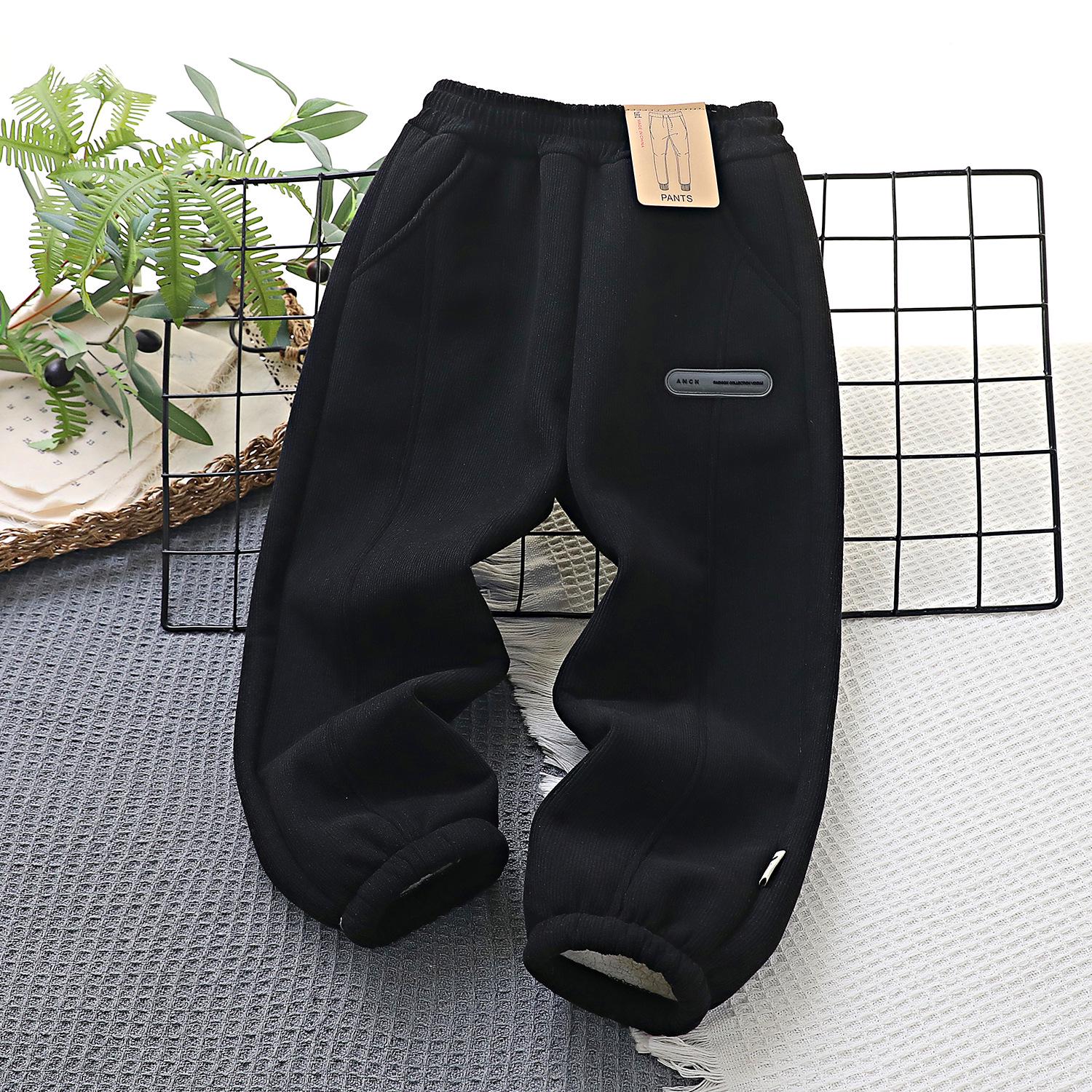 

Детские зимние вельветовые брюки из хлопка с овчиной - Коллекция 2023 130 cm чёрный