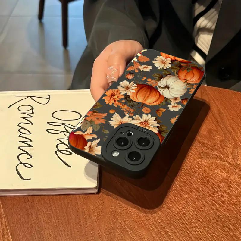 Maple Leaf Pumpkin Pattern Phone Case For iPhone 17 16 15 14 13 12 11 Pro Max 17 Air 16E XS X XR 7 8 Plus Shockproof Soft Cover