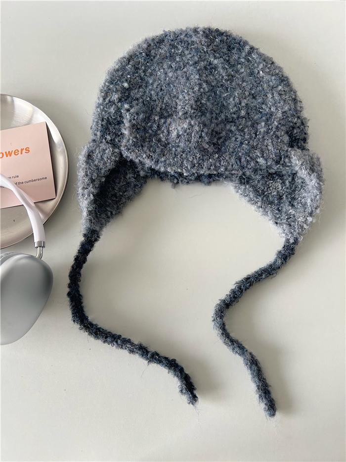 Hat Winter Female Gradual Change Show Face Small Ear Protector Wool Hat Warm Knitted Hat Versatile Cold Hat Tide