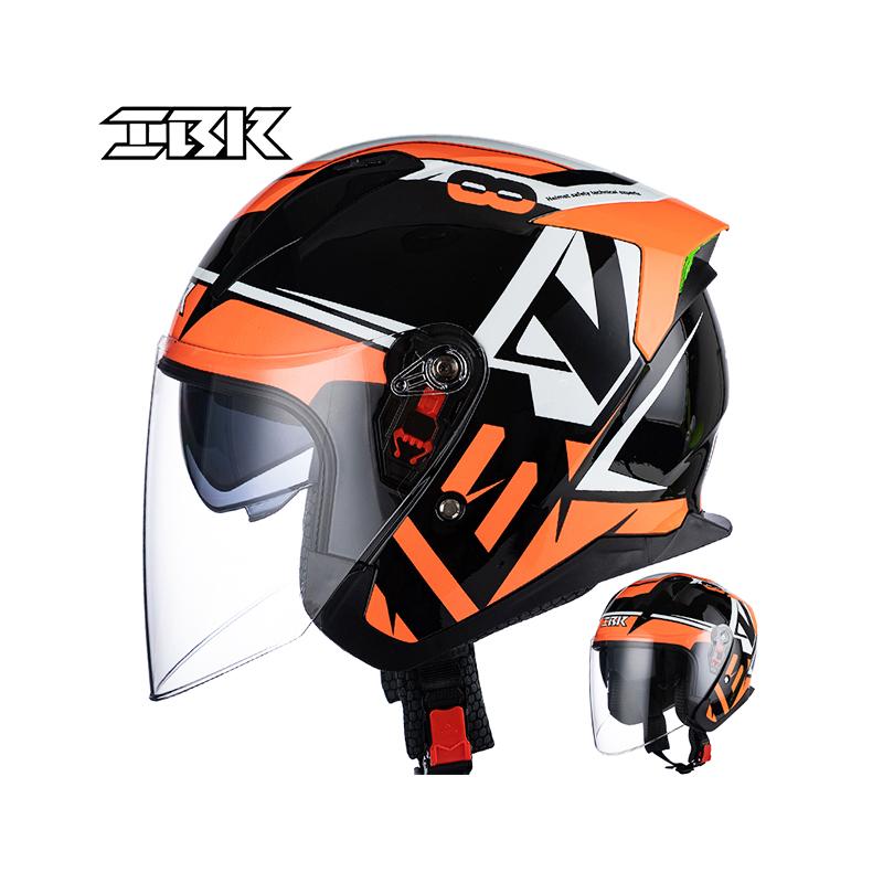 Retro motorcycle helmet with double sun visor motorcycle cruise helmet ABS anti-collision safety helmet XL