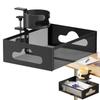 No Drill Under Desk Storage Rack 360 Degree Rotating Under Desk Organizer  Desk Accessories