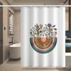 Bathroom Thickened Waterproof Curtain Mildew Proof Shower Curtain Shower Partition Curtain Shower Curtain Bathroom Curtain Free Perforation
