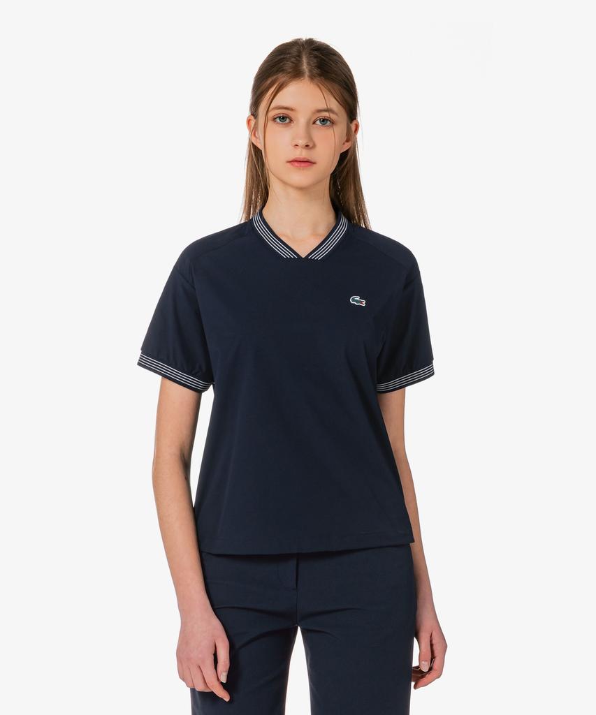 LACOSTE Women'S Short Sleeve Woven Piste Setup Sf273E-56G Hde