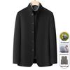 Dad's Middle-Aged Men's Wool Zhongshan Suit: Winter Business Casual Down-Lined Coat