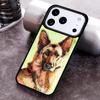 Cartoon German Shepherd Dog Phone Case For iPhone 17 16 15 14 13 12 11 Pro Max Plus 17Air Soft Silicone Cover