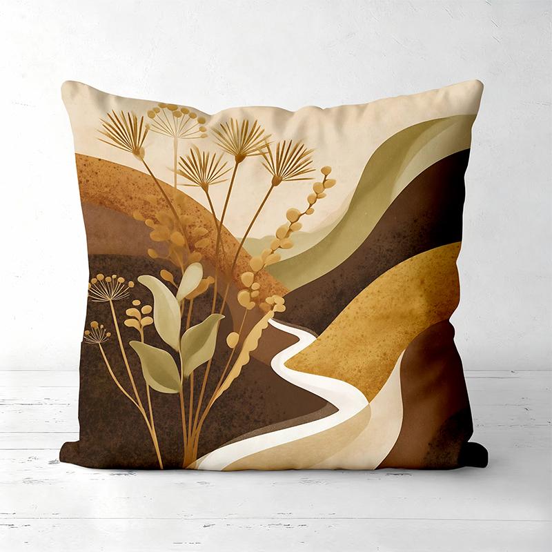 Autumn Landscape Printed Throw Pillow Covers Set Polyester pillowcase, sofa decorative cushion cov Headboard Pillow